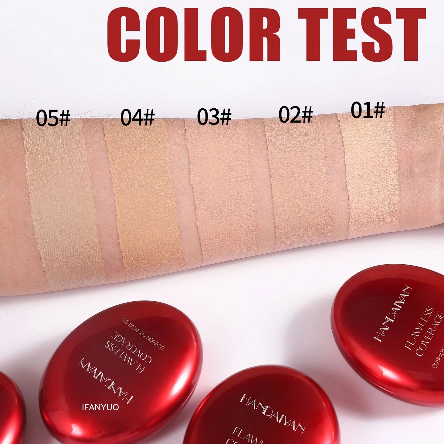 5Color Air Cushion Foundation Light Natural Moisturizing Concealer
