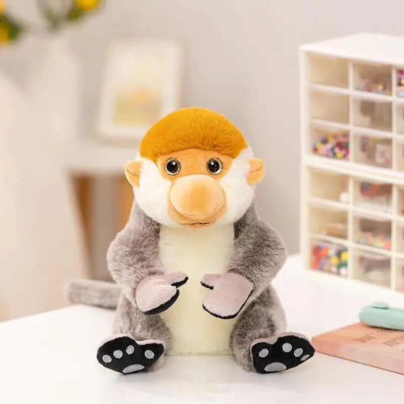 Stuffed Monkey Plush Stuffed Toys Monkey Plush Doll Sleep Aid Huggable Realistic Soft Doll Collectible Kids Toys For Bedroom Zpaxo