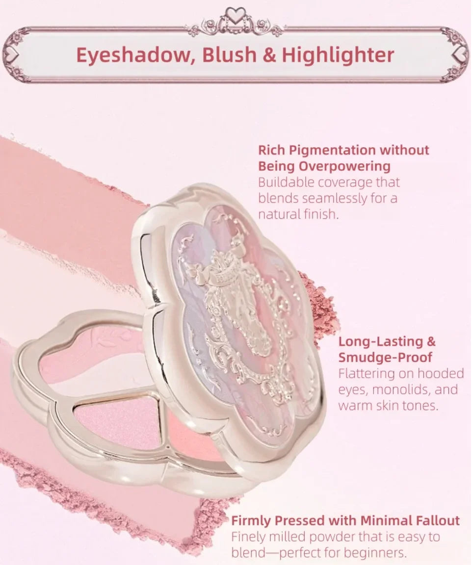 COLORROSE WESTERN ANTIQUE CHEEK PALETTE 8.5G BLUSH Matte Satin Finish Blush Monochrome Pearlescent Makeup Cosmetics Zpaxo