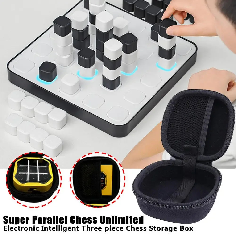 GiiKER Tic Tac Toe Bolt Game 3-in-1 Handheld Puzzle Console Storage Zpaxo