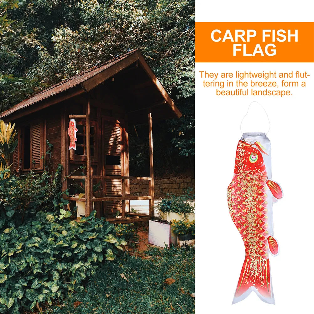 Large Japanese Style Carp Windsock Flag Vibrant Fish Shape Hanging Outdoor Decor Garden Home Ornament Fish Windsock Zpaxo