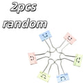 2/12pcs random Smiley Face Long Tail Clips – Colorful Hollow Design, Creative Ledger Clip, Gift for All Seasons Zpaxo 2pcs random
