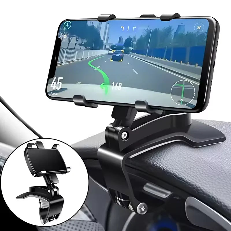 360° Car Phone Holder – Universal Dashboard Clip Mount GPS Car Phone Mount Zpaxo
