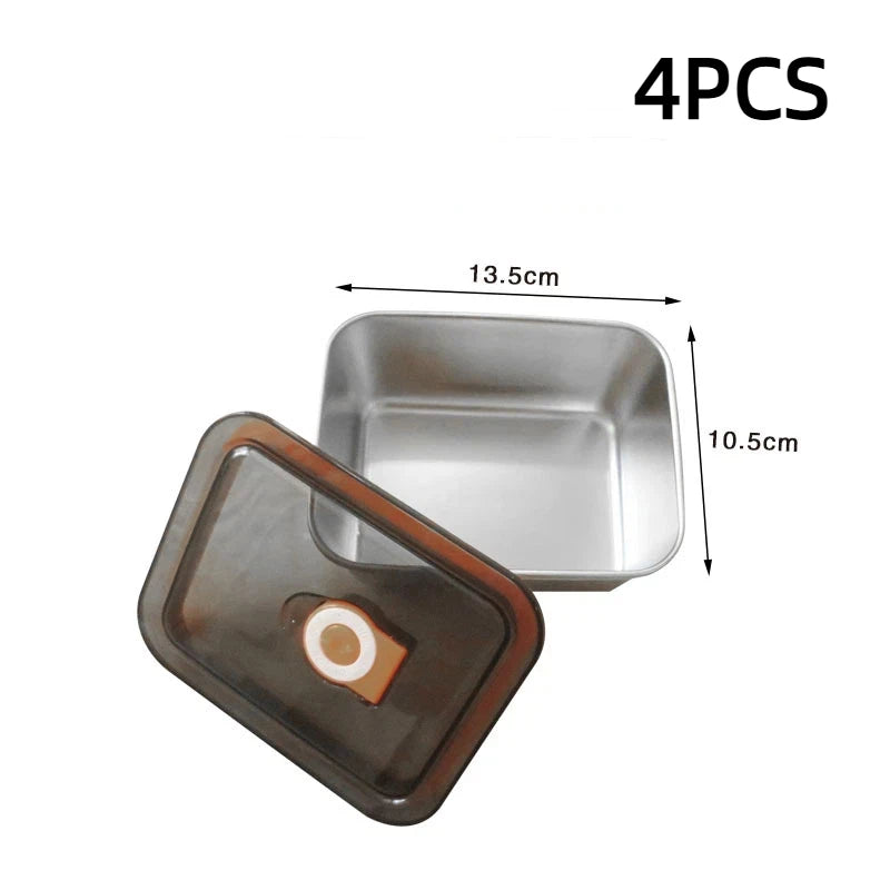 CM4pc Stainless Steel Food Storage Containers Thickened Leakproof