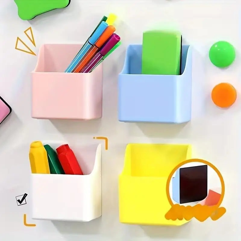 2pcs Large Magnetic Whiteboard Pen Holder – Wall Mount, Multi-Compartment for Teachers, Office & Home Zpaxo