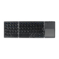 Wireless Folding Keyboard Bluetooth Keyboard With Touchpad For Windows Android IOS Phone Multi-Function Button Mini Keyboard Zpaxo 3-fold Black