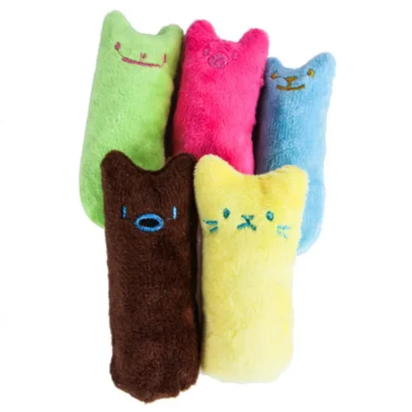 Teeth Grinding Catnip Toys Funny Interactive Plush Cat Toy Pet Kitten Chewing Vocal Toy Claws Thumb Bite Cat mint For Cats Zpaxo
