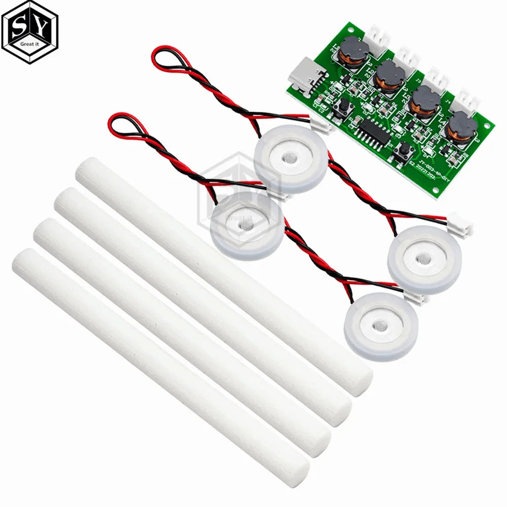 Four-spray Humidifier Module 4-Way Ultrasonic Atomizer Driver DIY Zpaxo humidifier