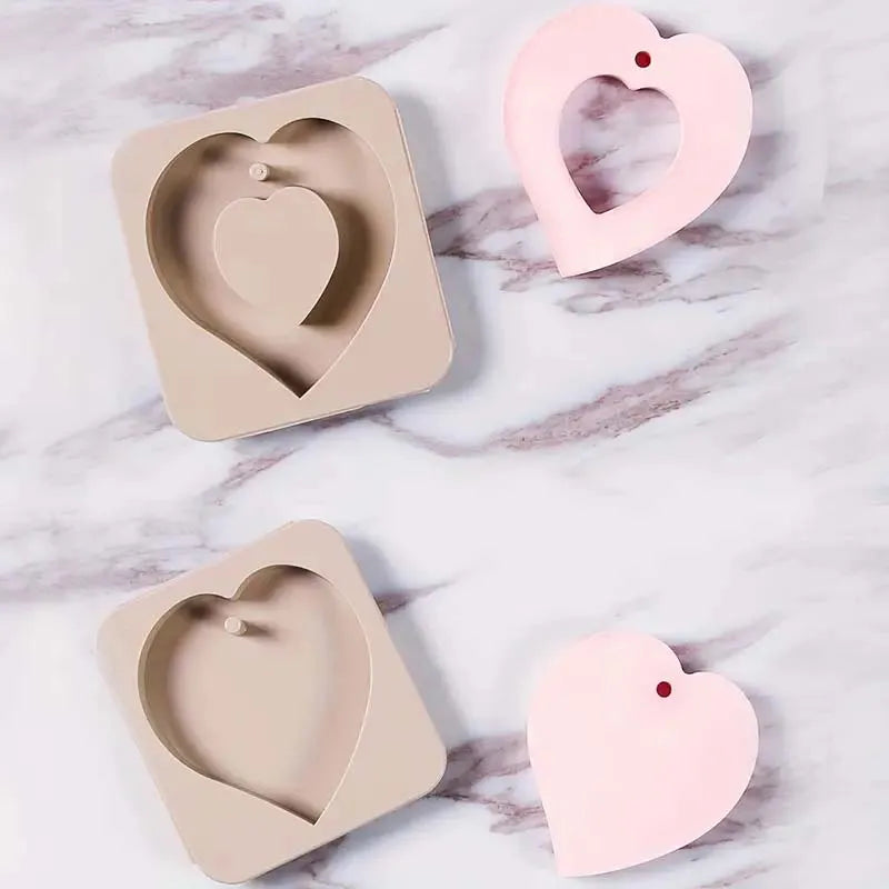 1pc Silicone Heart Round Shaped Aromatherapy Plaster Mold for Diffuser Stones - DIY Crafts, Jewelry Making Accessories Zpaxo