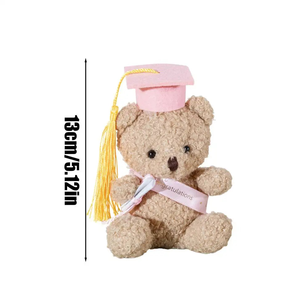 Stuffed Graduation Bear 5.1 Inch Plush Bear With Hat And Certificate Graduation Souvenir Animal Desktop Ornament For Zpaxo Pink United States