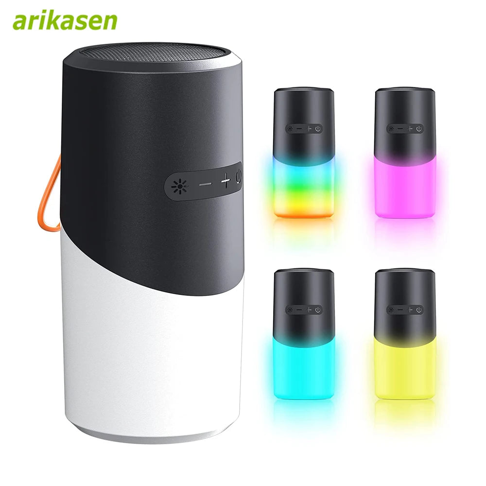 Wireless Bluetooth Outdoor Speaker Camping 7 LED Lights TF Card Slot