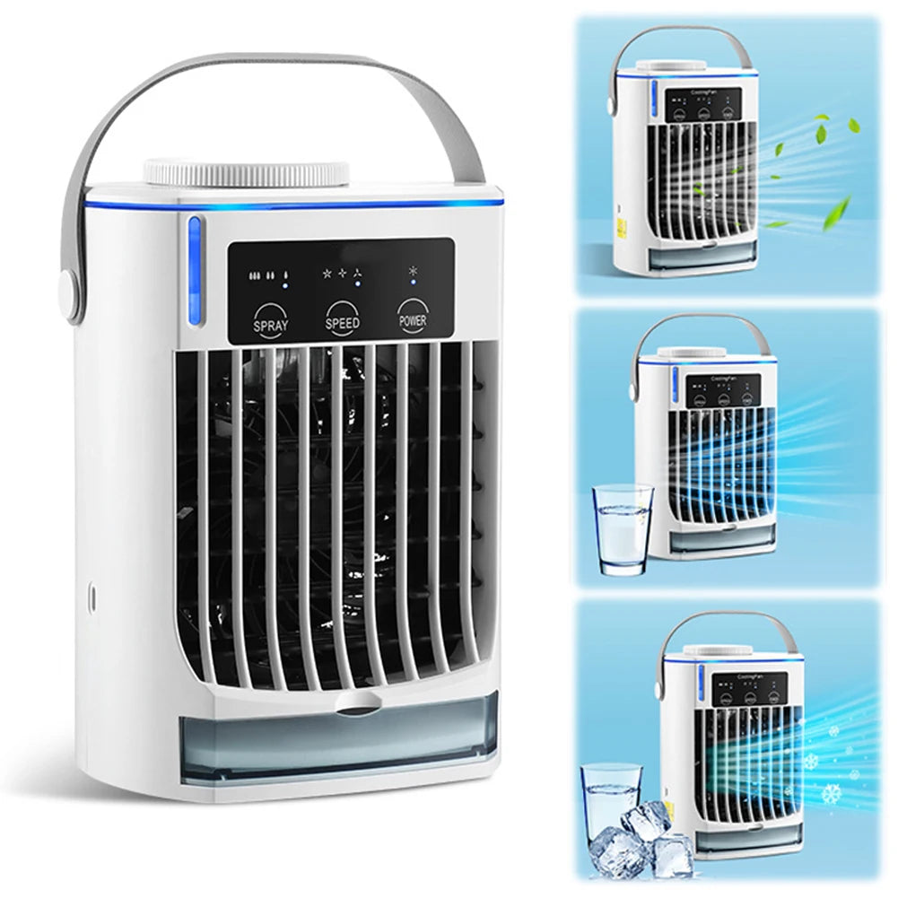 Misting Fan Portable Quite Mist Water Spray Fan with 500mL Water Tank Cooling USB Desk Fan for Room Office Desk Camping Bedroom Zpaxo