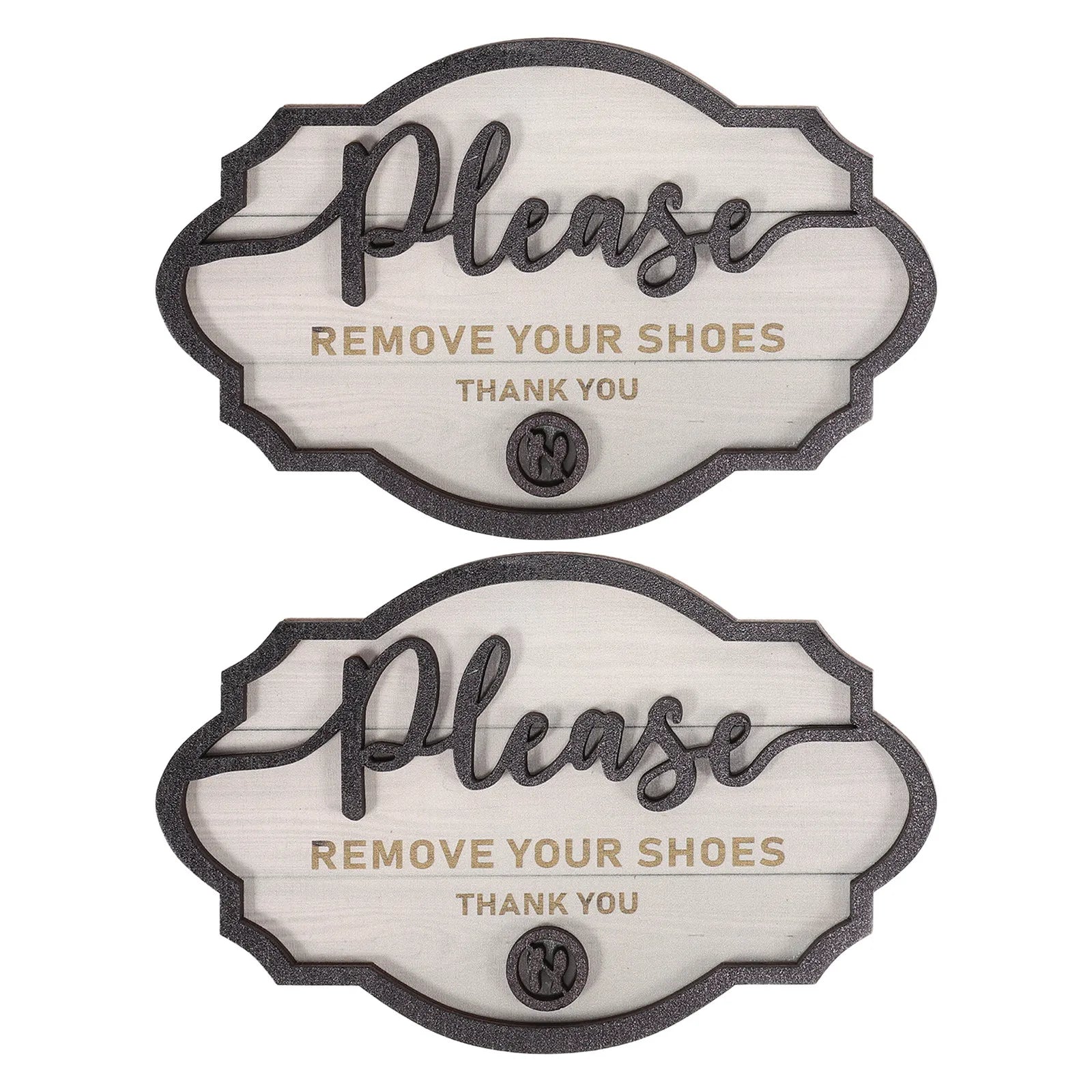 Rustic Shoes Off Sign Wooden Plaque Front Door Decor Please Remove