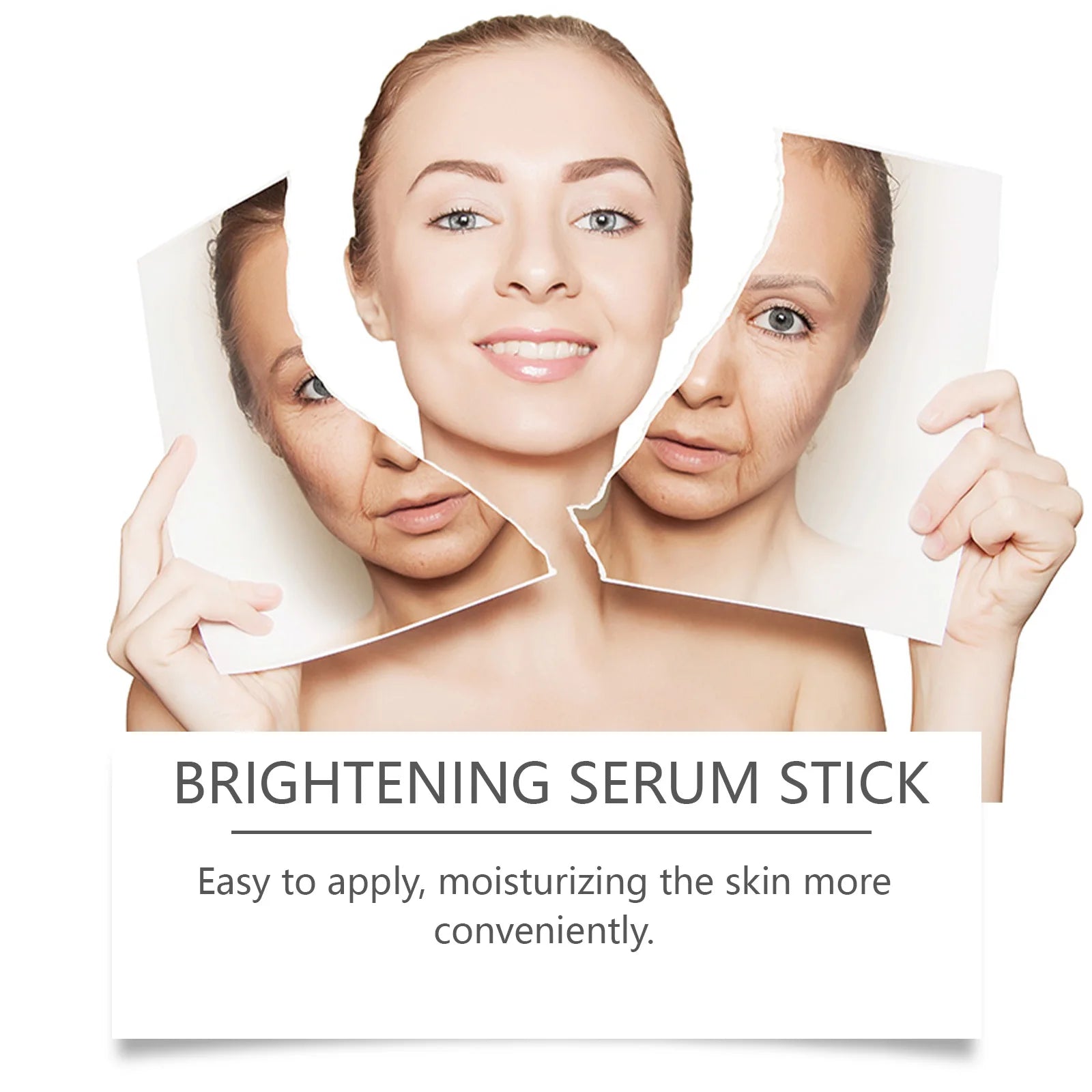Vitamin C Brightening Essence Stick Face Hydrating Glow Boosting Moisturizer Bar Portable Illuminating Serum for Dull Skin 10g Zpaxo