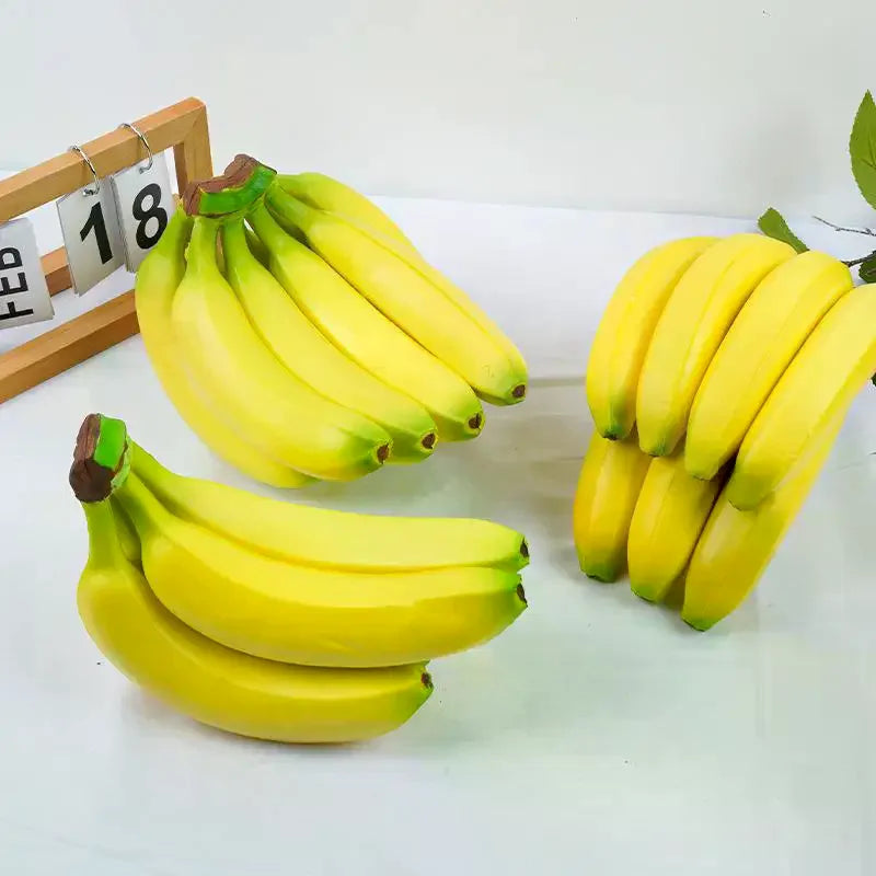 Artificial Banana Decorative Plastic Fake Fruit Realistic Display Simulated Banana For Wedding Christmas Decor Zpaxo