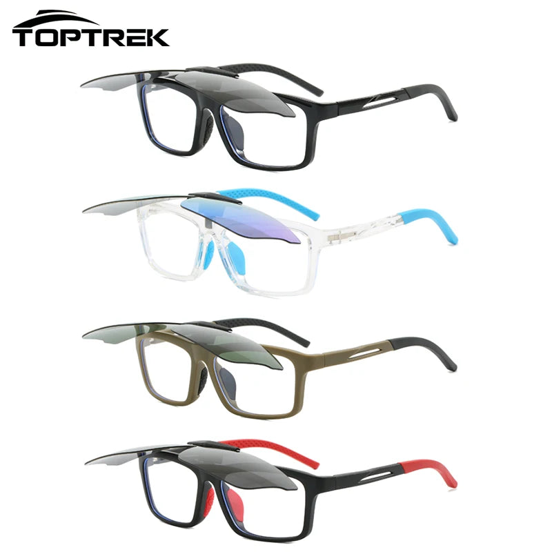 Toptrek Flip Updown Outdoor Sports Cycling Sunglasses Men Male Female Polarized Driving Eyewear UV400 Sun Glasses Women Baseball Zpaxo