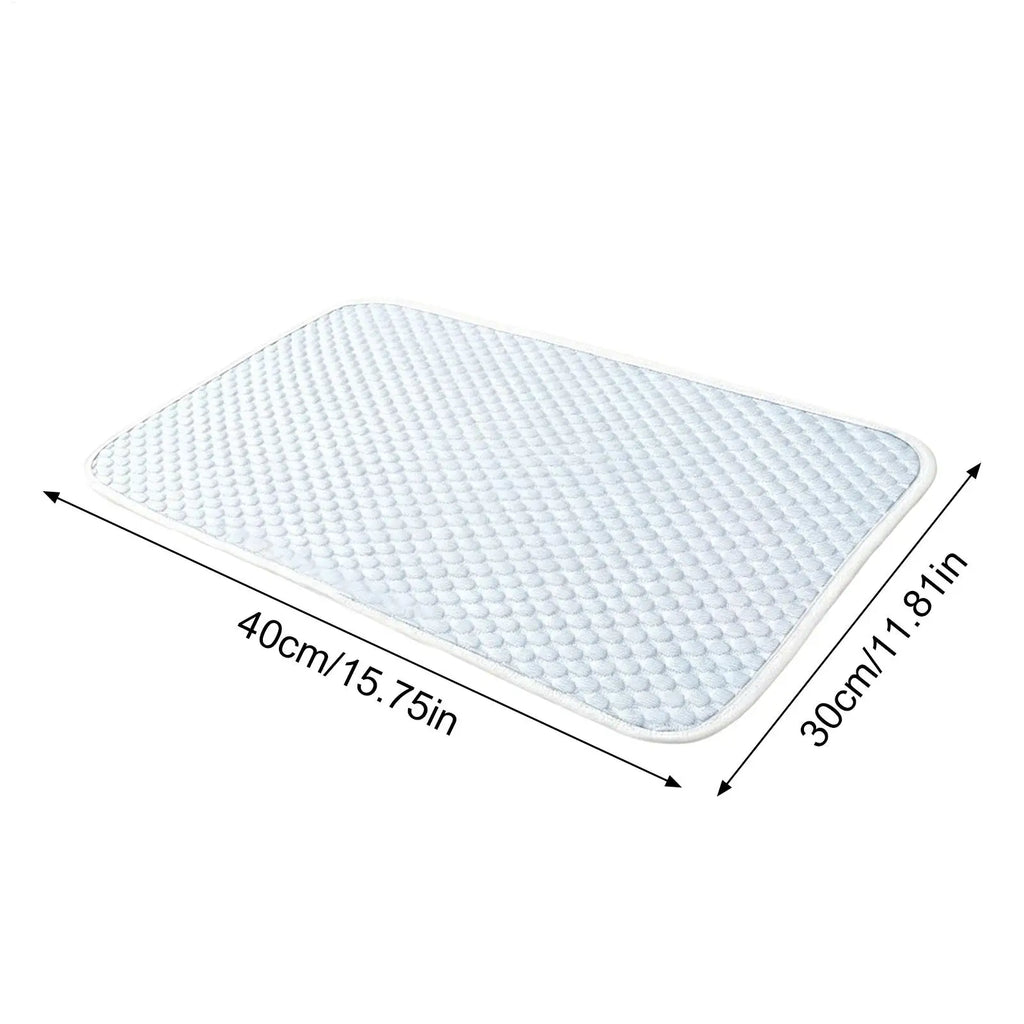 Pet Cooling Mat Ice Silk Portable Soft Summer Pet Supplies Long-Lasting Cat Dog Cooling Pad For Puppy Kitten Home Living Room Zpaxo