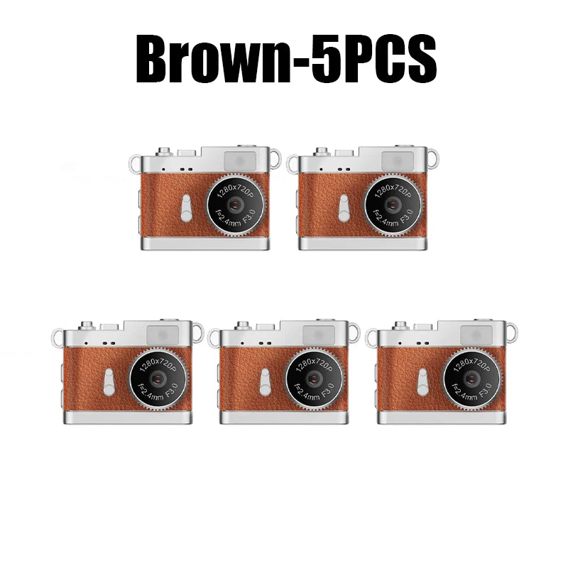 Lightweight Mini Campus Camera Students Stylish Portable Vlog Fashion Zpaxo Brown 5PCS