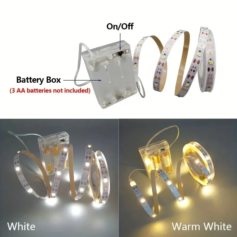 Battery Powered LED Strip Light SMD2835 1M–10M | White & Warm LED Strip Light Zpaxo