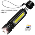 POCKETMAN USB Rechargeable LED Flashlight | COB Side Light 3800LM