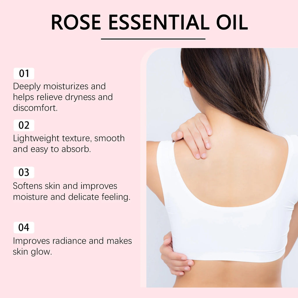 OceAura Rose Essential Oil – Moisturizing Face & Body Oil 60ml Face & Body Oil Zpaxo
