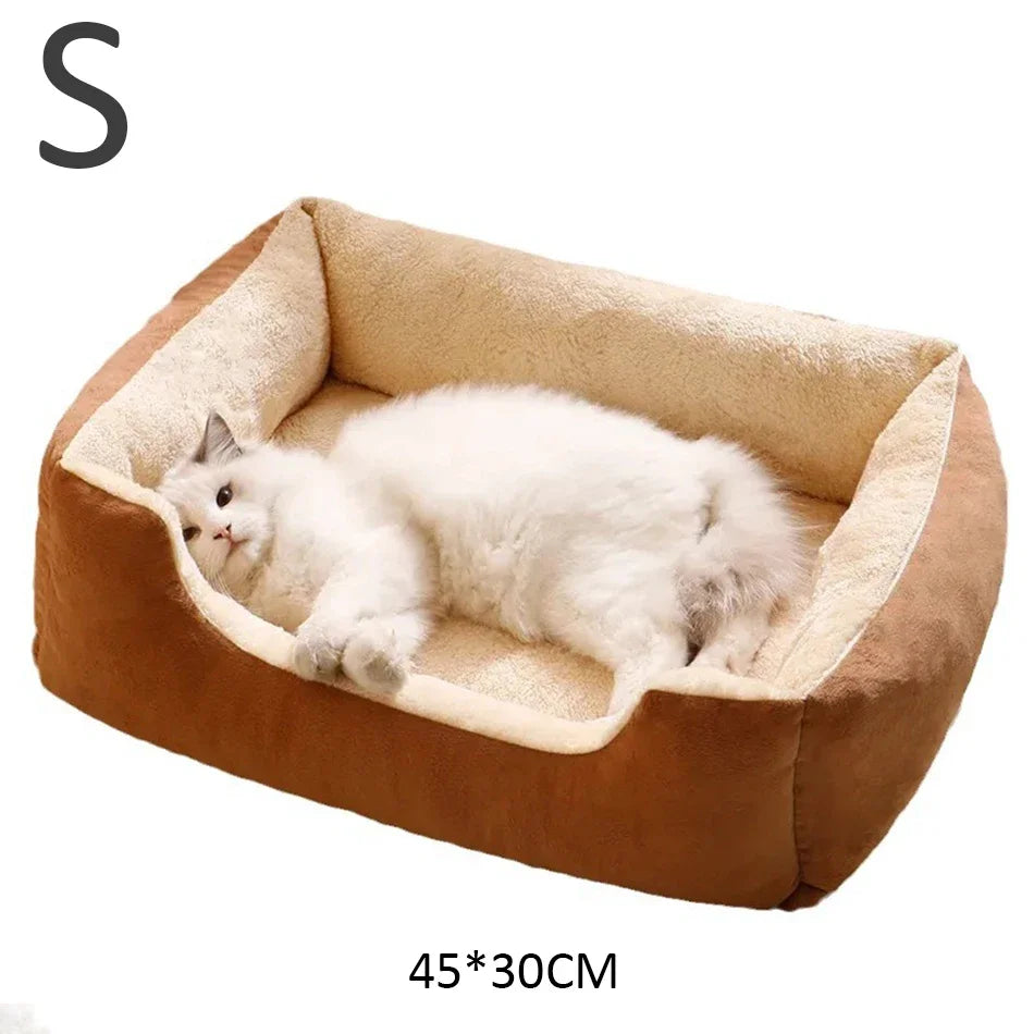 Bed for Cats Pet Products Cushions Kitten Goods Accessories Dog All Houses Supplies Things Accessory Habitats Basket House Beds Zpaxo Light Brown-S