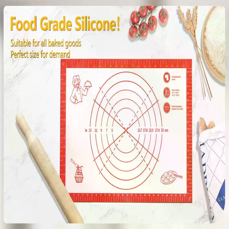 Silicone Baking Mat Kneading Pad Dough Pizza Cake Maker Kitchen Zpaxo