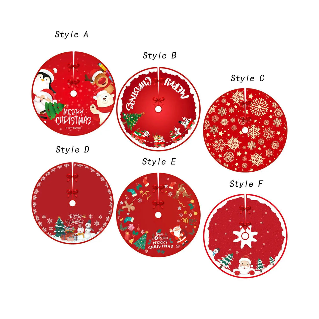 Christmas Tree Skirt Base Cover Warm Round Apron Holiday Zpaxo
