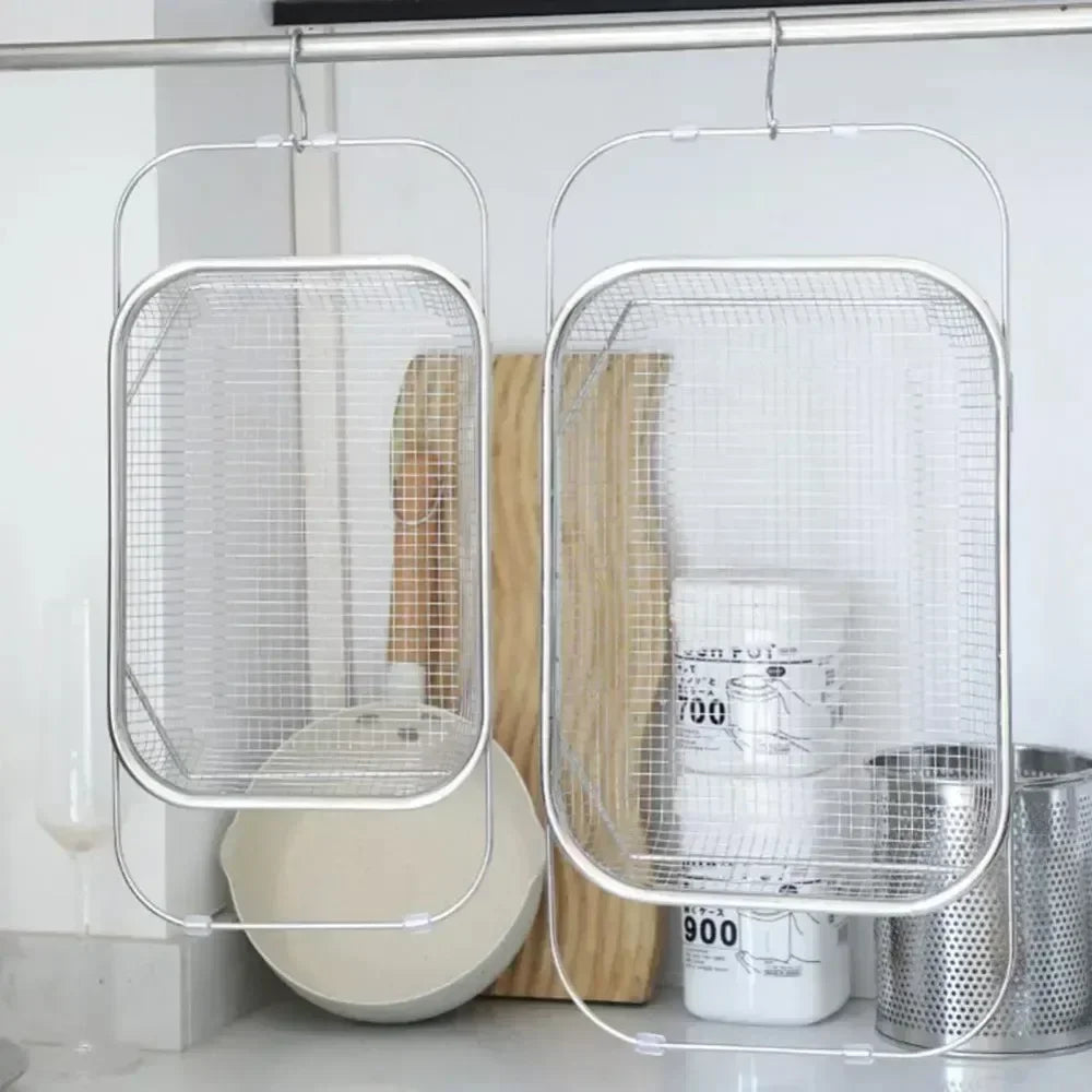 New Expandable Cutlery Drying Rack Kitchen Sink Drain Basket Stainless Steel Drain Basket Kitchen Storage Trays Zpaxo
