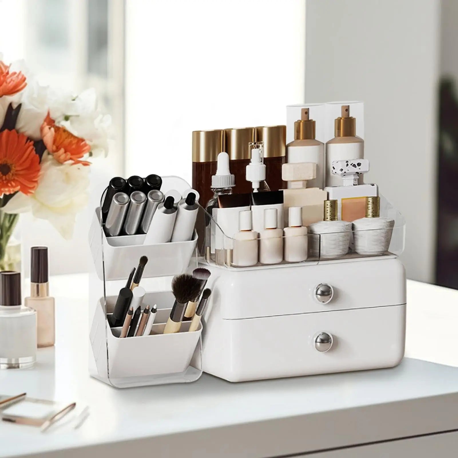 Makeup Organizer Large Storage Box Drawers Skincare Organizers Brush