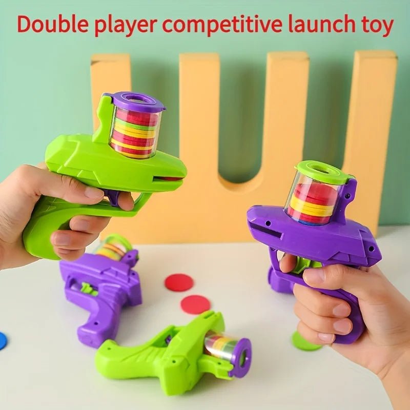 Colorful Foam Disc Launcher Toy Handheld Flying Saucer Game