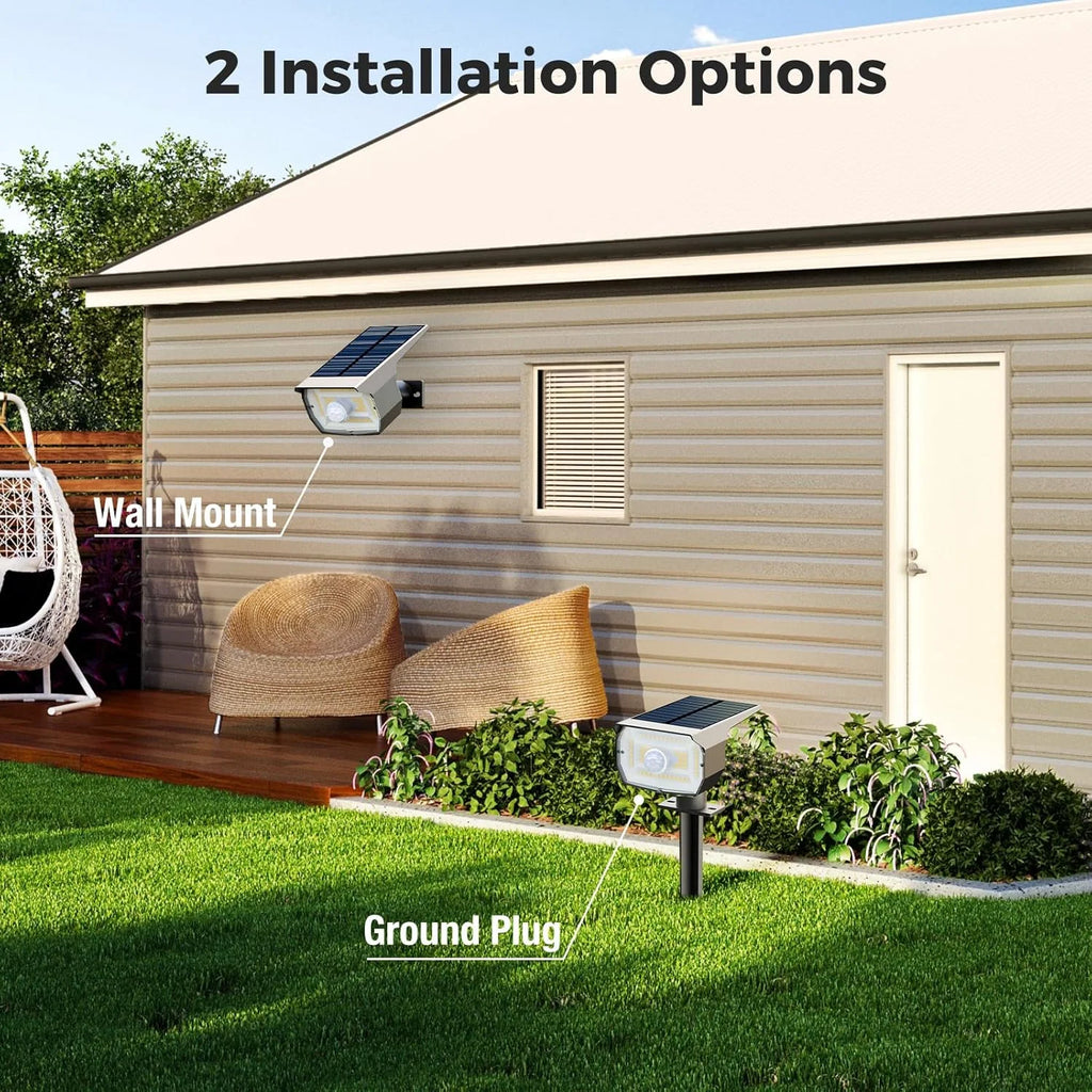 1-4PCS 56LED Solar Outdoor Lights Motion Sensor IP65 Waterproof 3 Modes Security Spotlight Wall Landscape Lighting Yard Driveway Zpaxo