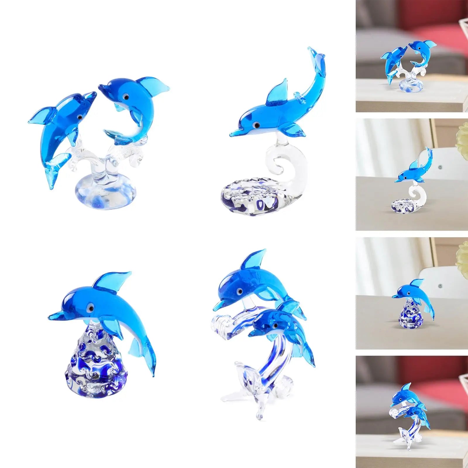 Dolphin Statue Cabinet Collectible Living Room Present Decors Home Office Bedroom Desk Figurine Decoration Dolphin Miniature Zpaxo