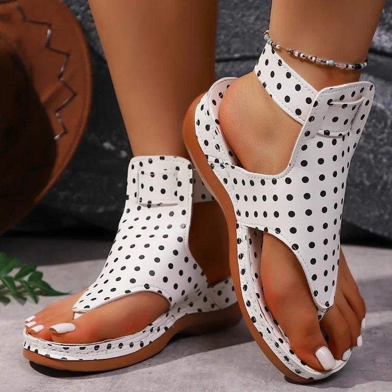 Wave Point Women's Fish Mouth Clip-toe Comfortable Wedge Heel Sandals Zpaxo