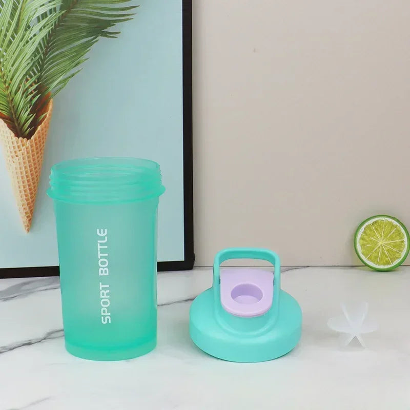 300ml Portable Outdoor Protein Powder Shaker Bottle Leak Proof Water Bottle for Gym Fitness Training Sport Mixing Cup with Scale Zpaxo