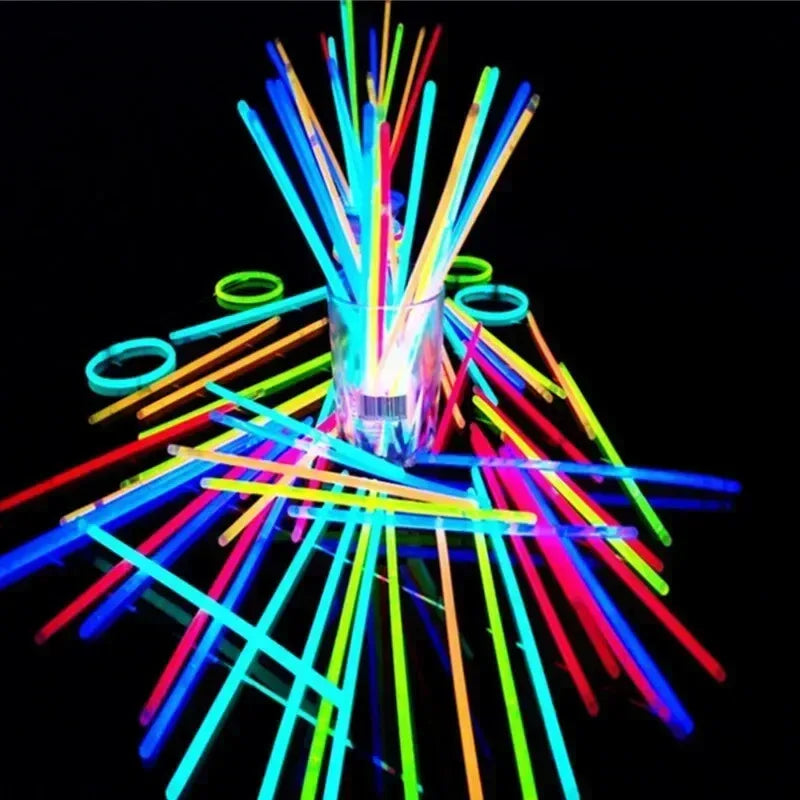 Fluorescent Glow Sticks Toys Bracelets Neon Lights Wedding Parties