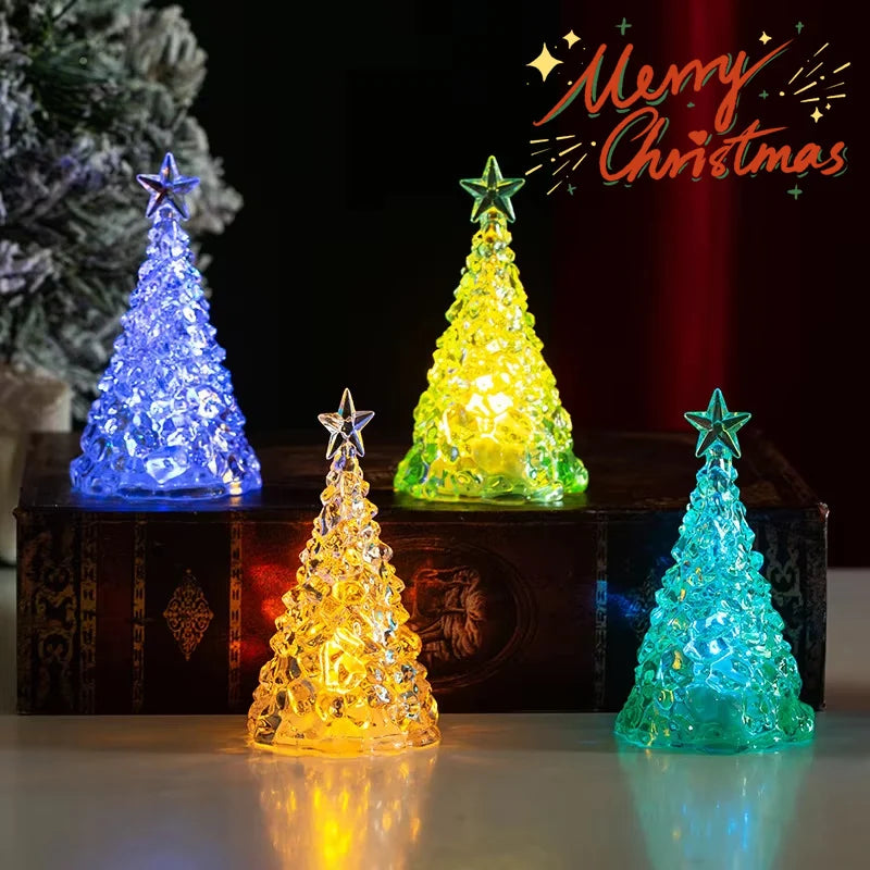 LED Glowing Christmas Tree Desktop Decorations Xmas Day Party Decor Zpaxo