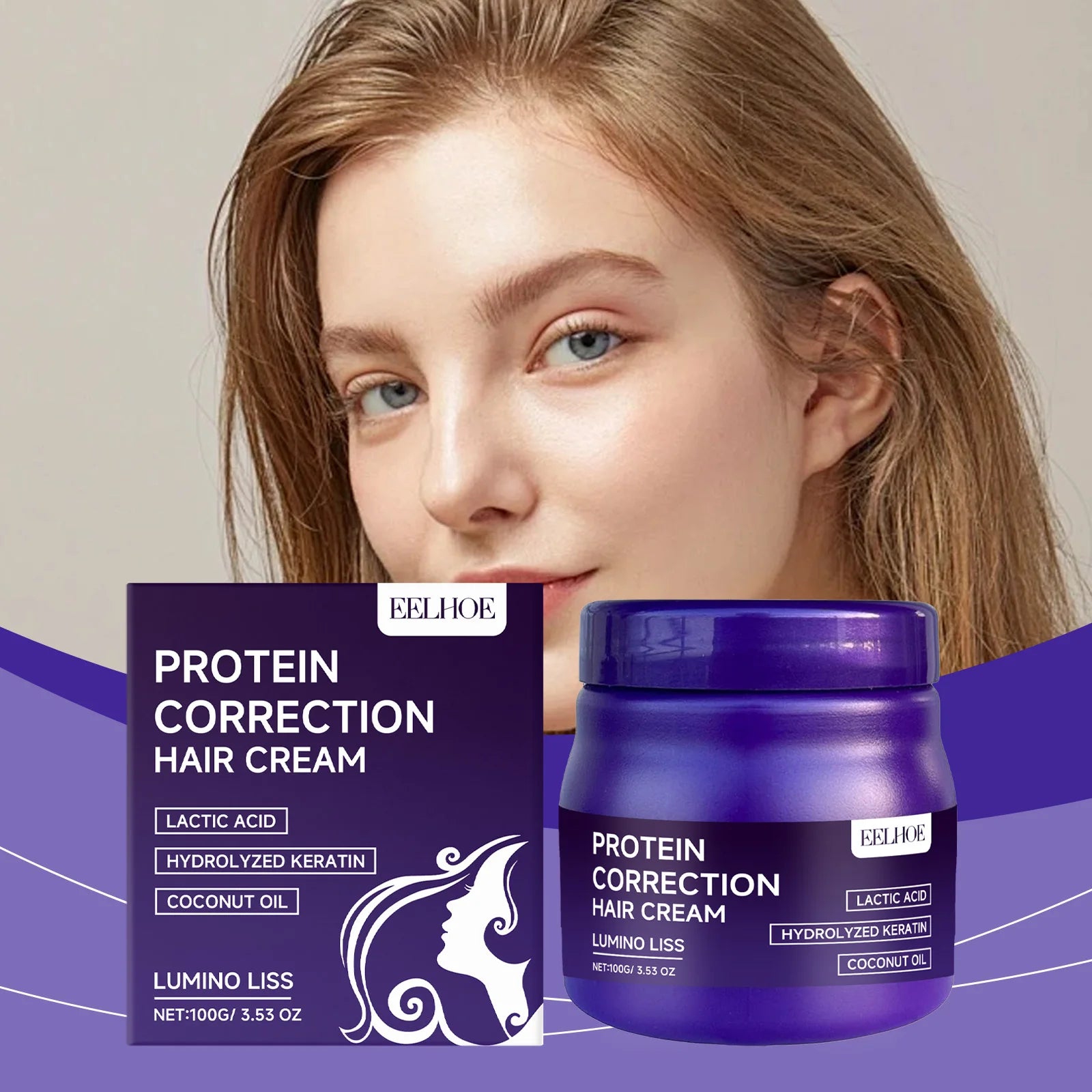 Hoygi Protein Hair Straightening Cream – Frizz Control 100g Hair Straightening Cream Zpaxo Default Title