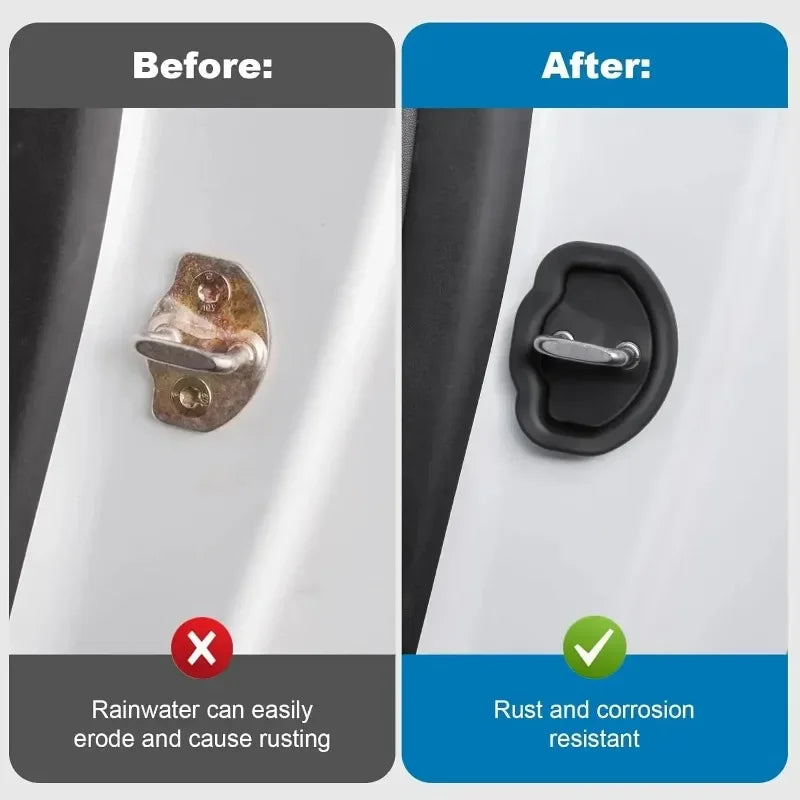 Silicone Door Latch Cover for Tesla Model 3 & Y – 4pcs Set