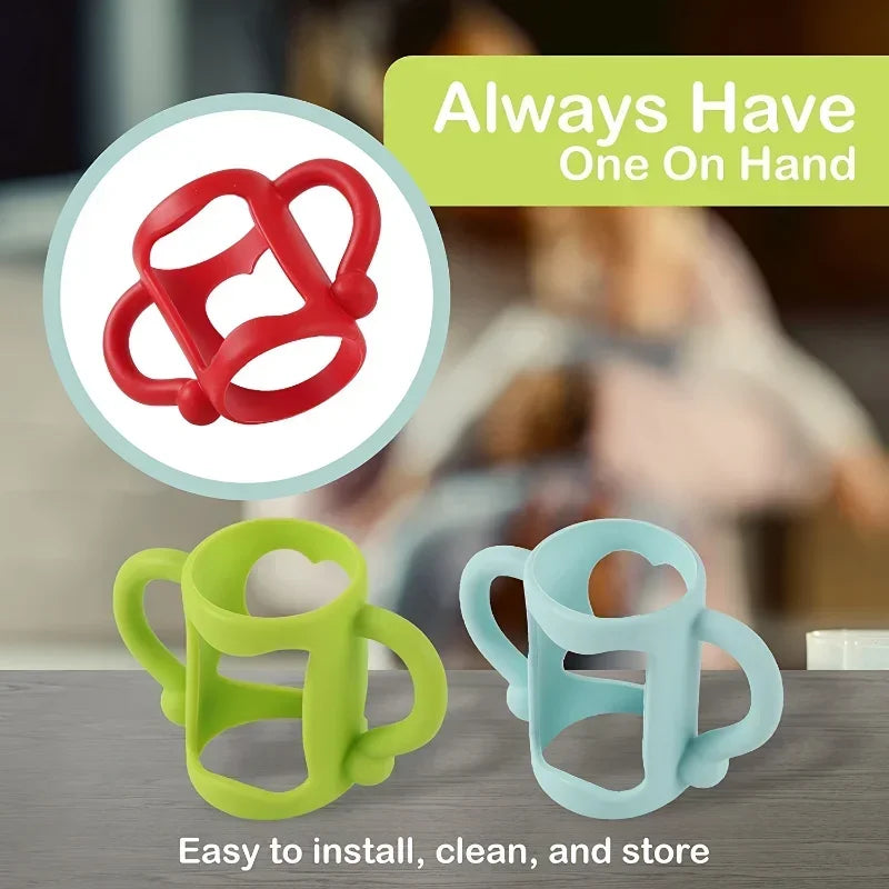 Easy Grip Handle, Can Accommodate Most Bottles - BPA-free Soft Silicone ,Silicone Bottle Handle For Narrow Baby Bottles Zpaxo