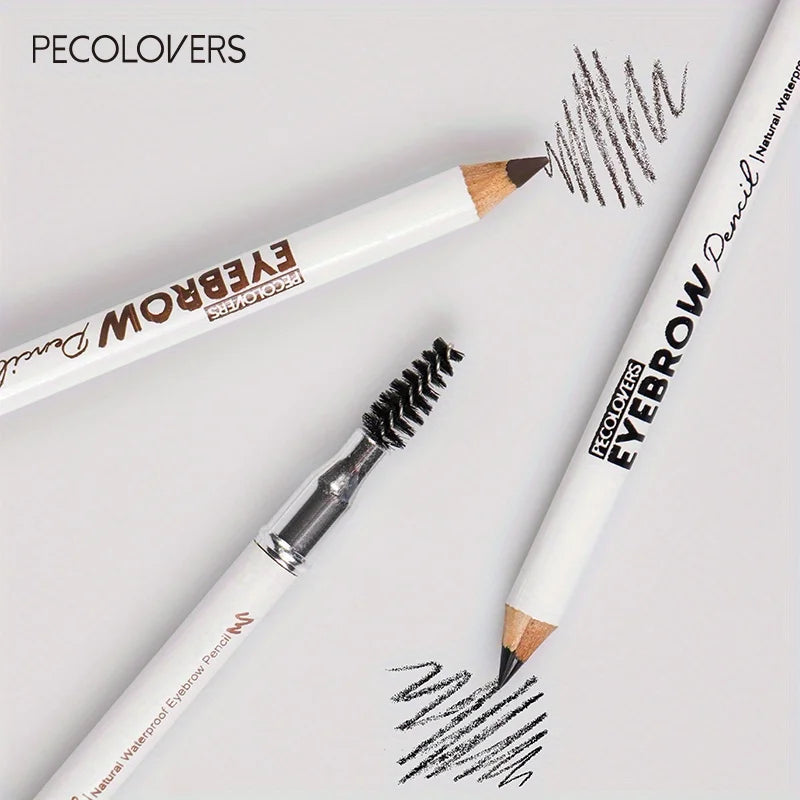 3 Colors Waterproof Wooden Double Head Eyebrow Pencil Easy to Color Natural Eye Makeup Pen Easy Color Makeup Cosmetics Zpaxo