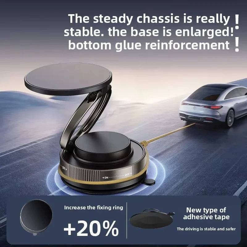 Vacuum Magnetic Phone Bracket 360 Adjustment Double Side Suction Cup