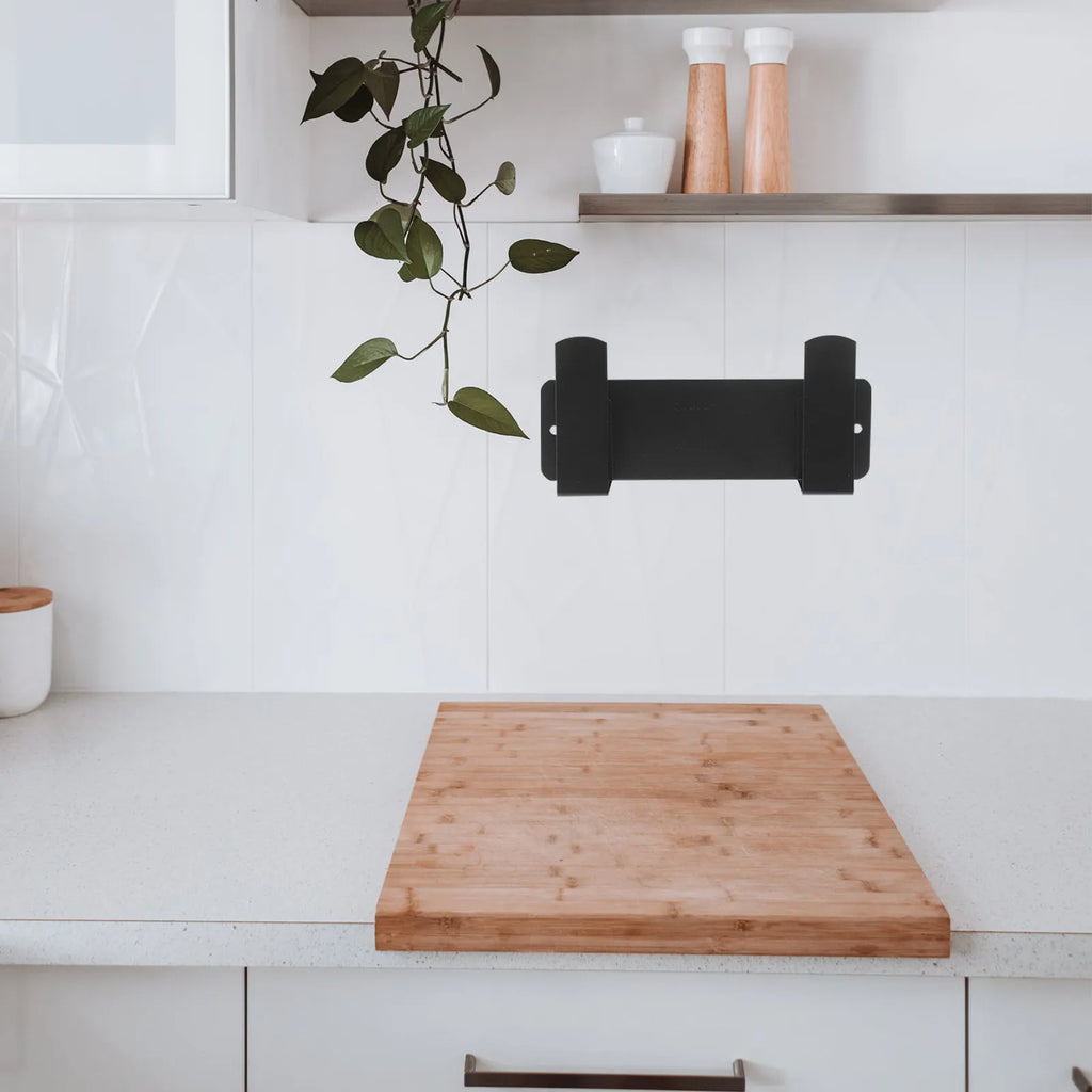 Aviation Aluminum Cutting Board Rack Black Punch Wall Mount Pan Cover