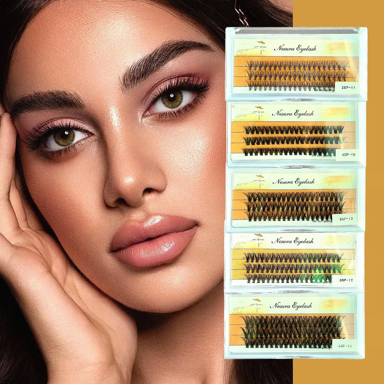 Cluster Eyelashes Kit Five Styles Available Single Eyelashes Clustered Simulation Natural DIY Eyelashes Thickness and Length Zpaxo