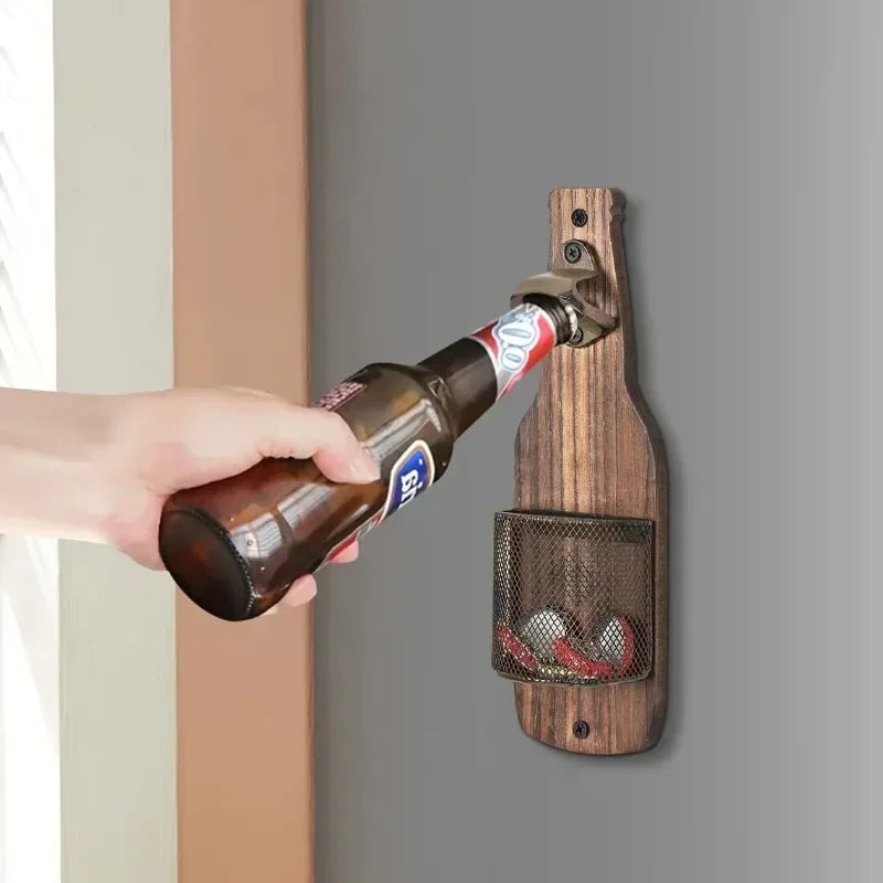 2025 New 1PC Multi-functional Industrial Style Beer Bottle Opener - Decorative Wall Mounted Pendant for Catering Bar Zpaxo