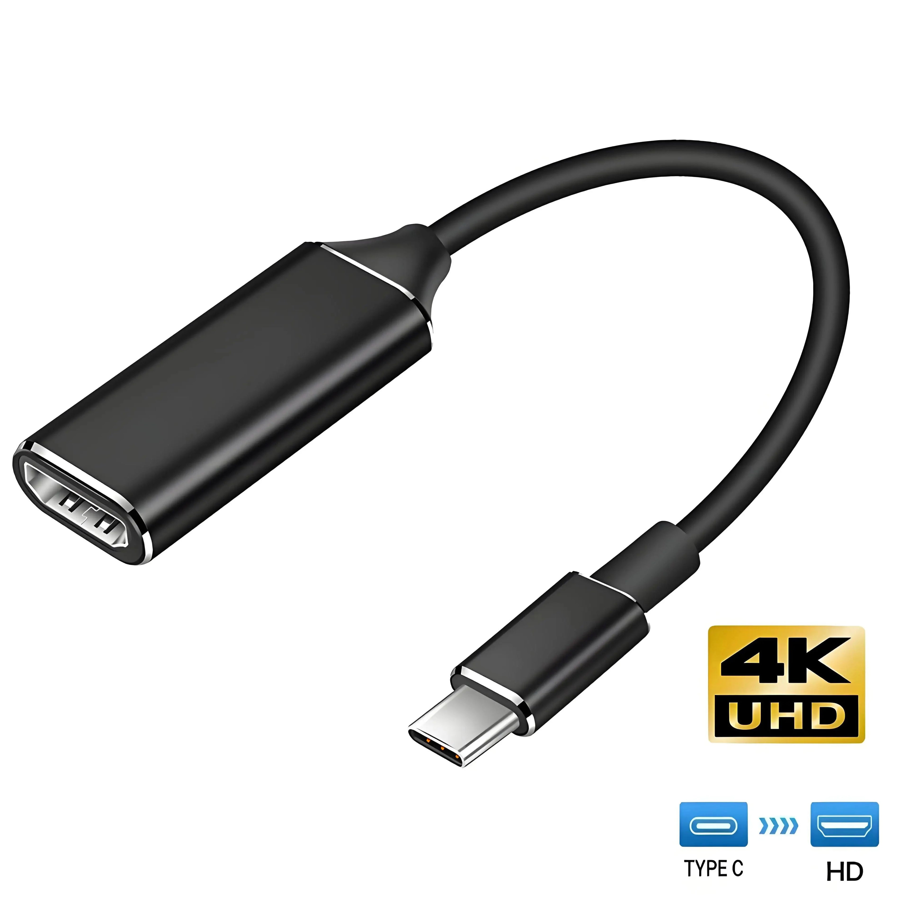 C HDMI Adapter Male Female Converter Cable 4K USB HDTV Laptop Flat Zpaxo 1pcs Type C to HDMI
