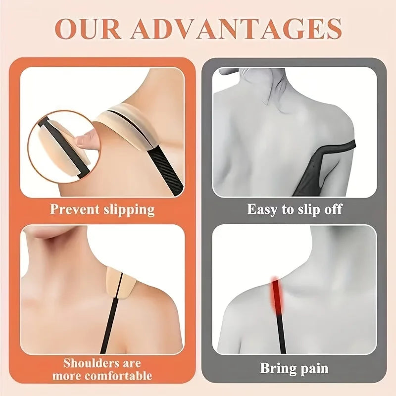 2 Silicone Shoulder Strap Pads Anti-slip Bra Holders Multi-color