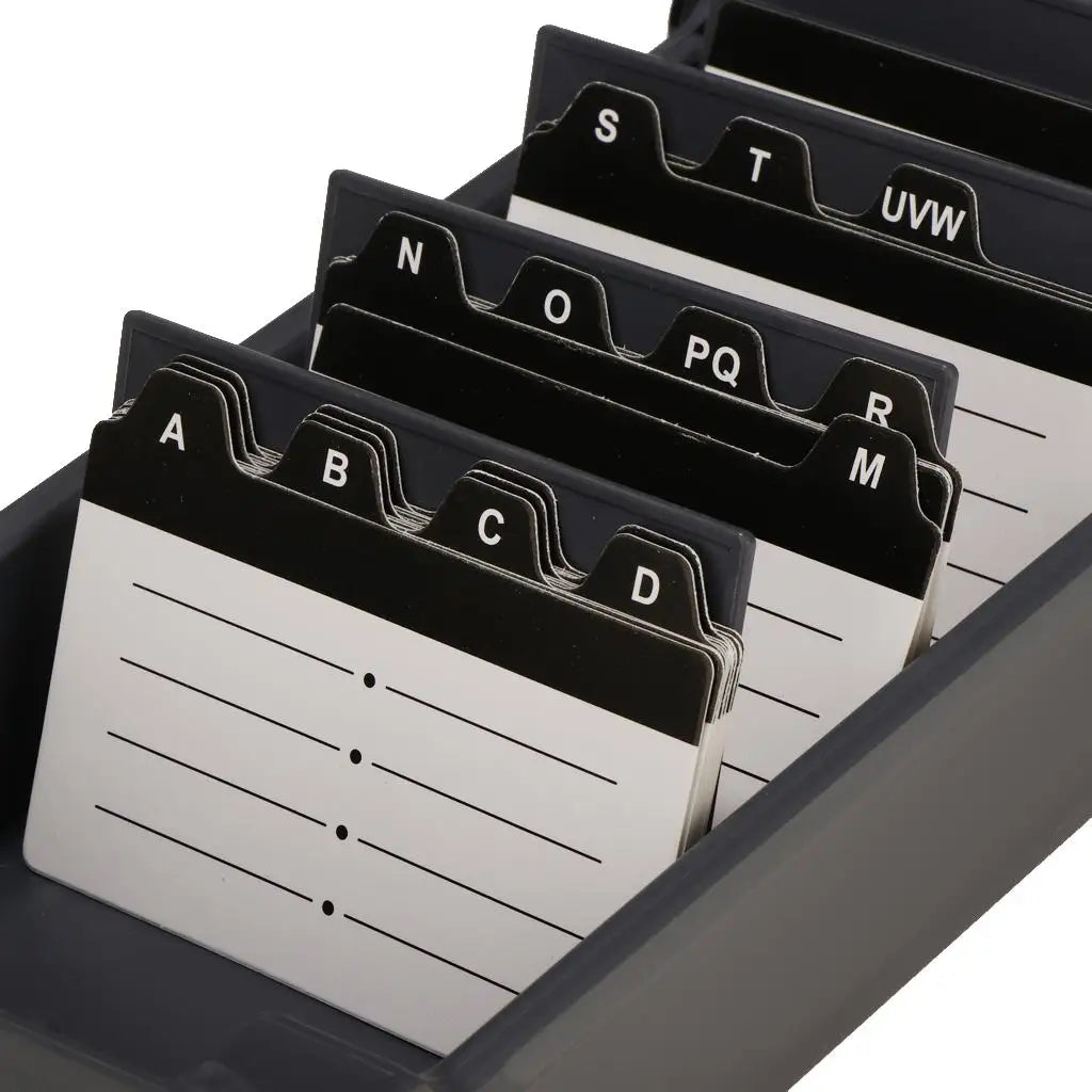 Business Card Holder, Organizer with Dividers & Index Tabs (500 Cards), Great Desktop File Holder Organizer Zpaxo