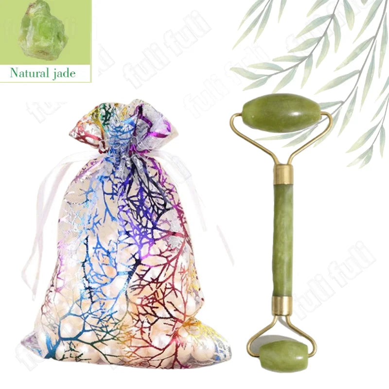Natural Rose Jade Gua Sha Gouache Scraper Massager Face Body Facial