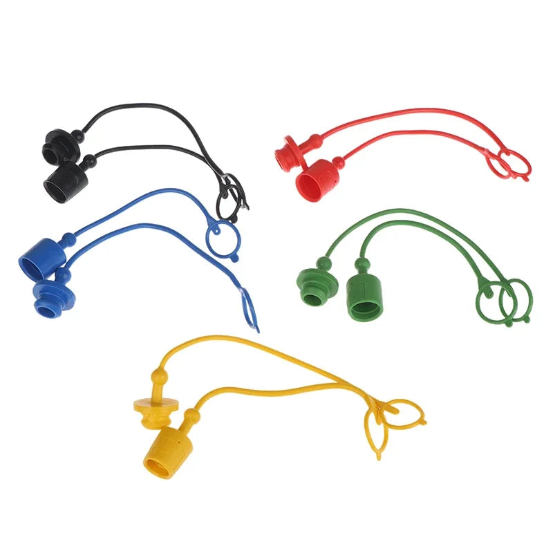 1/5Pairs 1/2 ISO-A Hydraulic Quick Coupler Male Dust Cap And Female Plug Cover Fits Hydraulic Quick Disconnects Coupler Zpaxo 5 pairs 5 colors